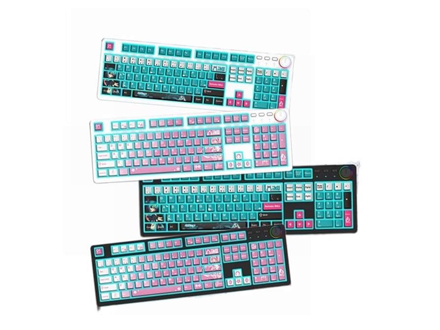 初音ミク キーボード moeyu公式 Amazon | 初音ミクキーボード 機械キーボード USB有線接続